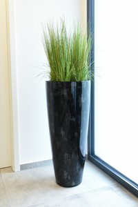 Pflanzkubel Pflanzgefass Bodenvase Exklusiv Metro 100 Cm Hoch Schwarz Hochglanz Ebay