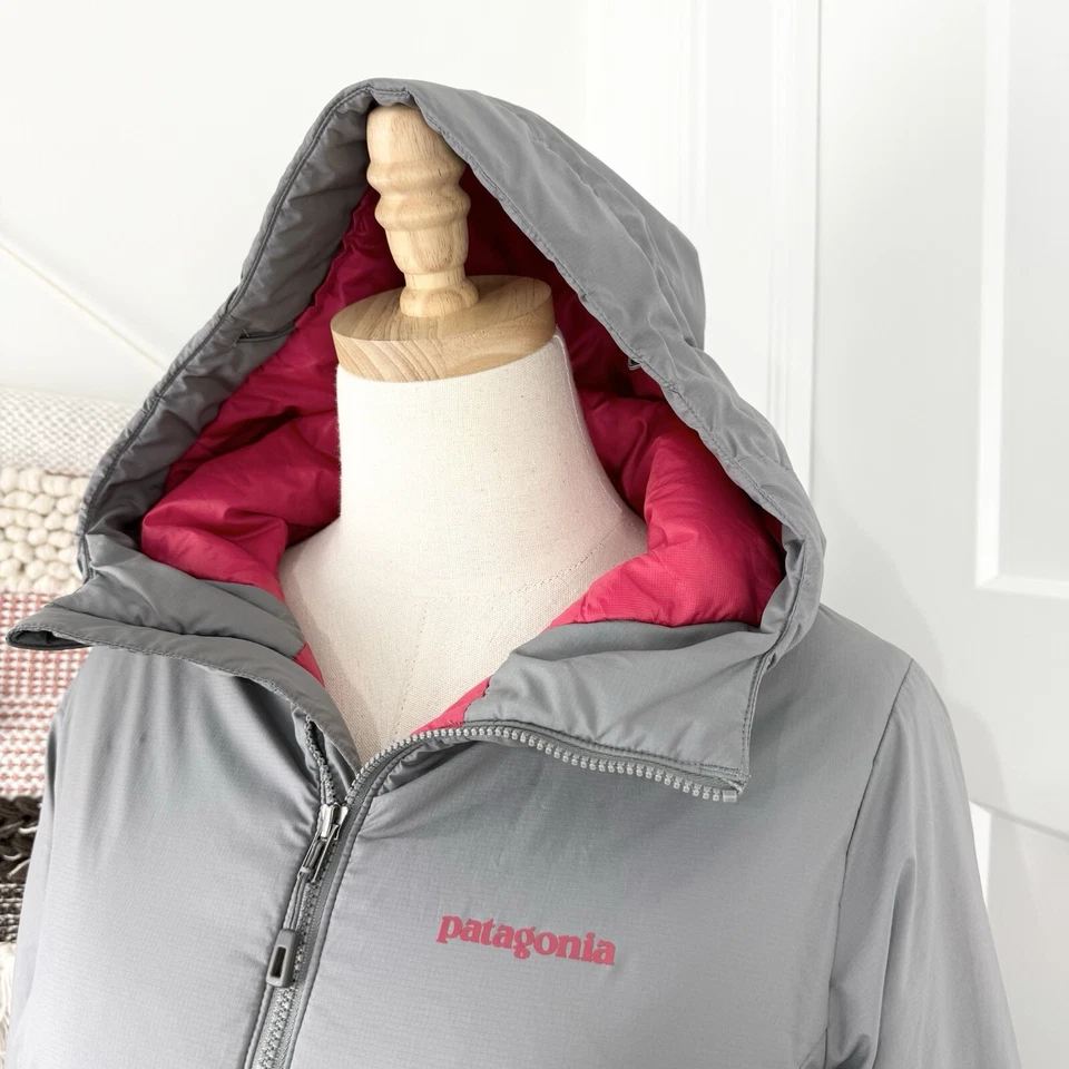 Patagonia Micro Puff Hoody Jacket Zip Up Hooded Grey Women’s Sz S Style 83988 - Image 3 of 4