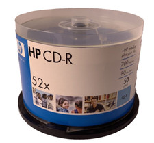 HP CD-R 700mb Data, 80min Music, 52x  49 Pack- New But 1 Missing