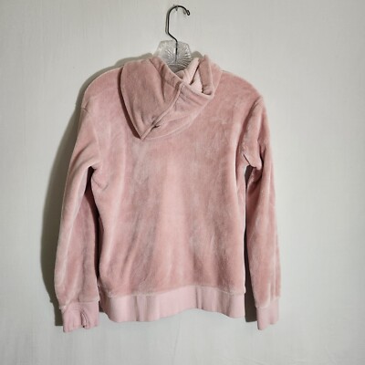 Sweat à capuche en maille peluche motif sapin - Blanc/rose - - 24.00