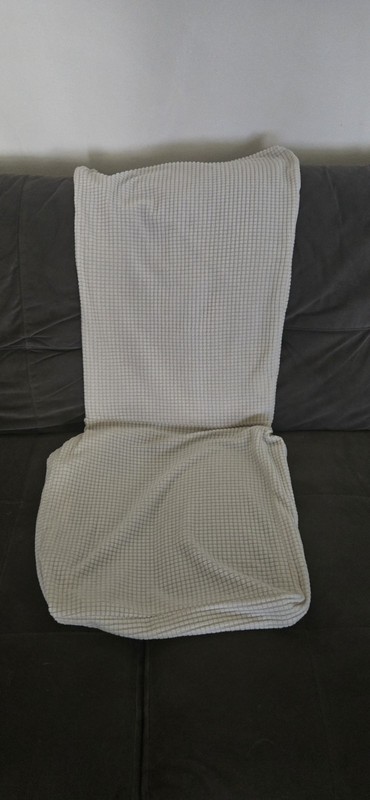 Enova Home Luxury Chair Covers Square Cream Color 