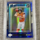 2024 Panini Donruss Optic - Rated Rookie Bo Nix #209 Blue Hyper Prizm (RC)