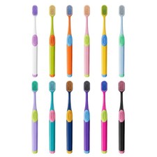 Medium Toothbrush for Adults with Medium Bristles - Firm Clean Wide Head Manu...