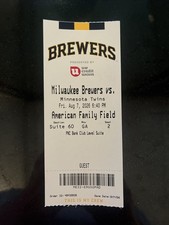 Kaelen Culpepper Debut Ticket Stub 8/7/2026 FIRST HIT & FIRST HOME RUN TWINS