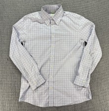 Brooks Brothers Slim Fit Shirt Non-Iron Men's Size 15.5 - 34 Blue Check Pocket