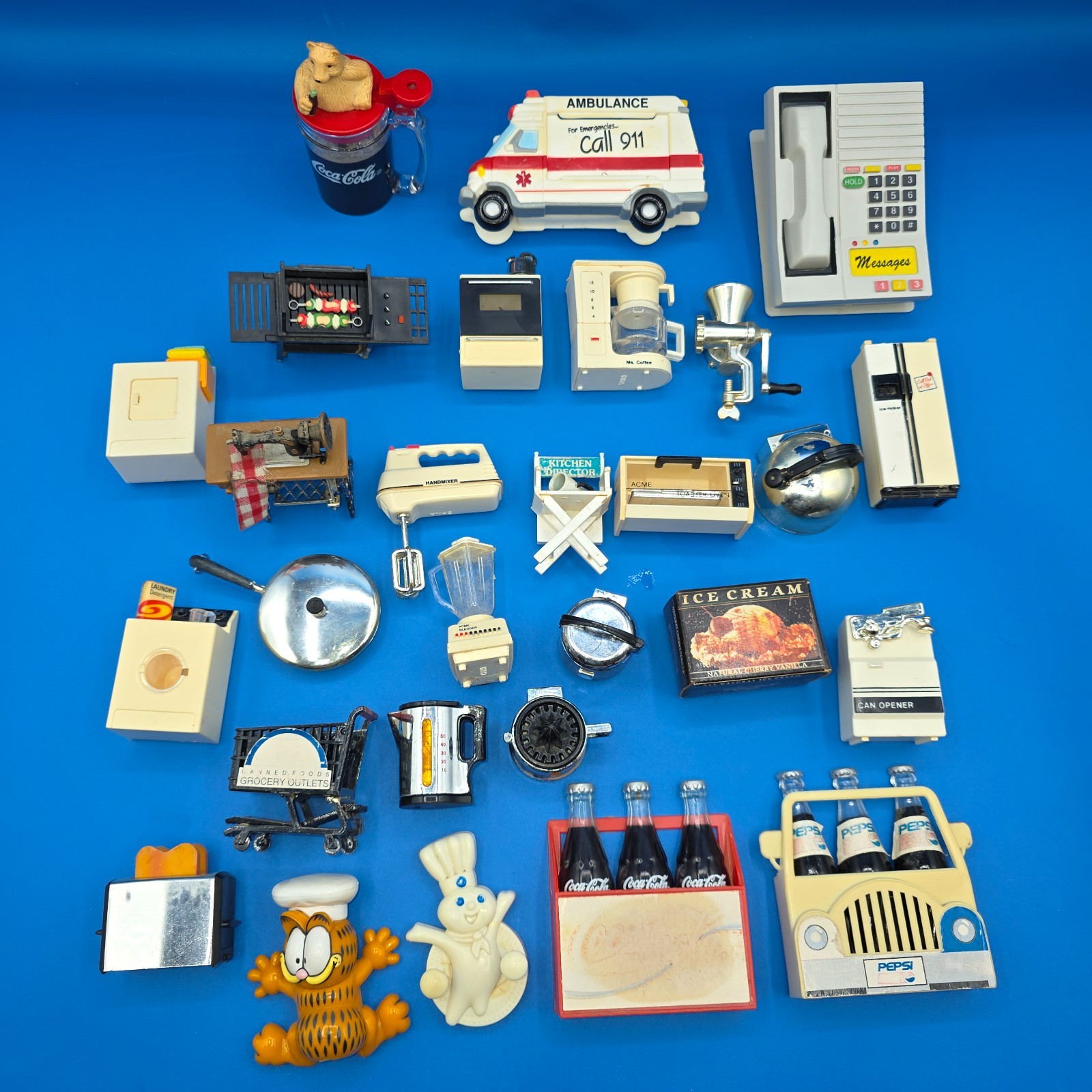 Lot Of 28 Vintage 1990s MOSTLY ACME Refrigerator Magnets KITCHEN ITEMS