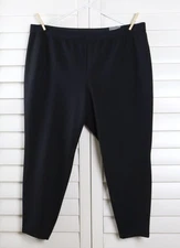 TALBOTS NWT $109 Black Ponte Stretch Pull On Soho Ankle Pants Size 22W Petite