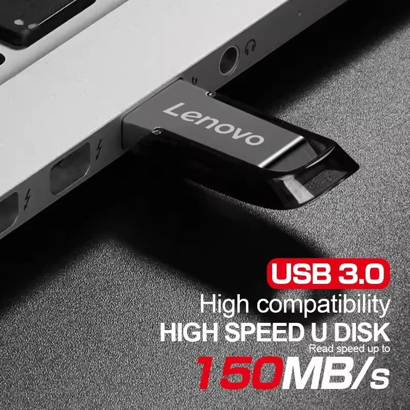 Lenovo Pen Drive 2TB USB 3.0 High Speed Metal Pendrive Durable Data Transfer 1TB