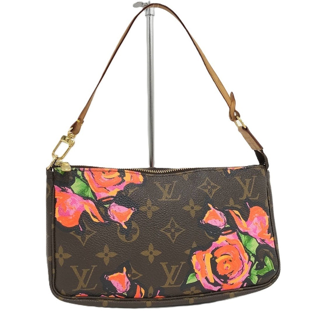 LOUIS VUITTON Monogram Rose Pochette Accessoires Pouch M48615 LV Auth