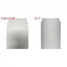 CD/DVD White Cardboard Flat Mailers with Self Seal Flap