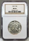 1942 U.S. 50c Walking Liberty Half Dollar NGC MS64