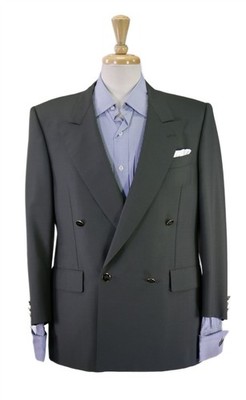 Chester Barrie Vintage Jade Green Wool Mohair Double Breasted