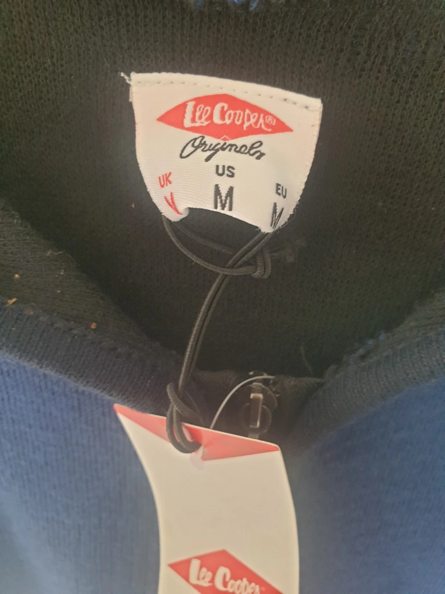 Sudadera con capucha ligera azul Lee Cooper Originals para hombre talla M (38-40")