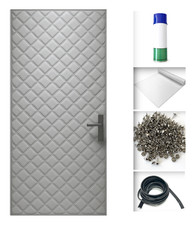 IMBOTTITURA PORTA GRIGIO CHIARO rivestimento porta isolamento porta isolamento acustico porta guarnizione porta