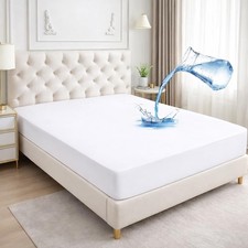 100 Organic Cotton Mattress Protector Twin XL Size Mattress Cover 250GSM, Wa...