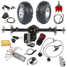 34" 860mm Rear Axle Kit 48V 1000W Differential Motor 6" Wheels Go kart Trike ATV