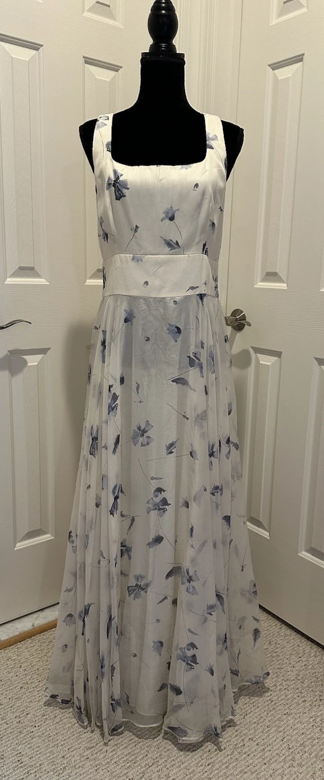 Giorgio Armani — Vintage Giorgio Armani Silk Gown,  Watercolor Floral Print Size 46/US 12
