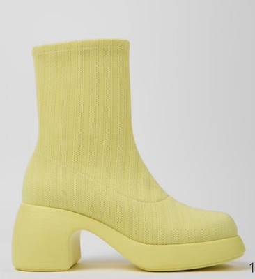 Camper Thelma chunky platform sock boots, Yellow, Size
