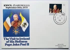 Ireland 1979 - CLAREMORRIS - Pope Visit EIRE First Irish Stamps Envelope FDC
