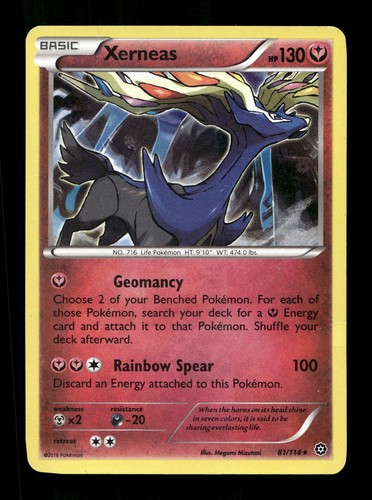 Xerneas XY - Steam Siege #81 (2016) Holo HP Pokemon