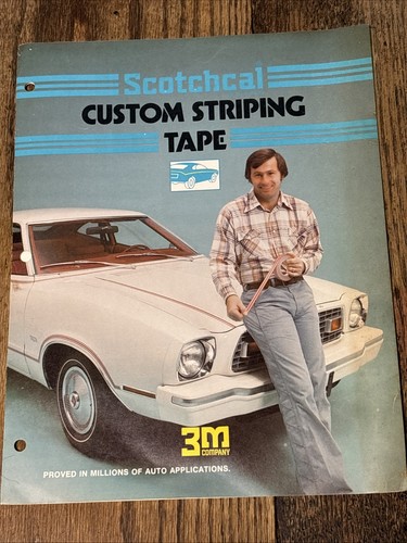 1970’s 3M Scotchcal Custom Striping Tape Advertising Brochure THE CARS 😍