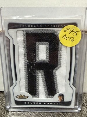 2009 Finest Letter Patch Auto Dexter Fowler 26/75 Letter R