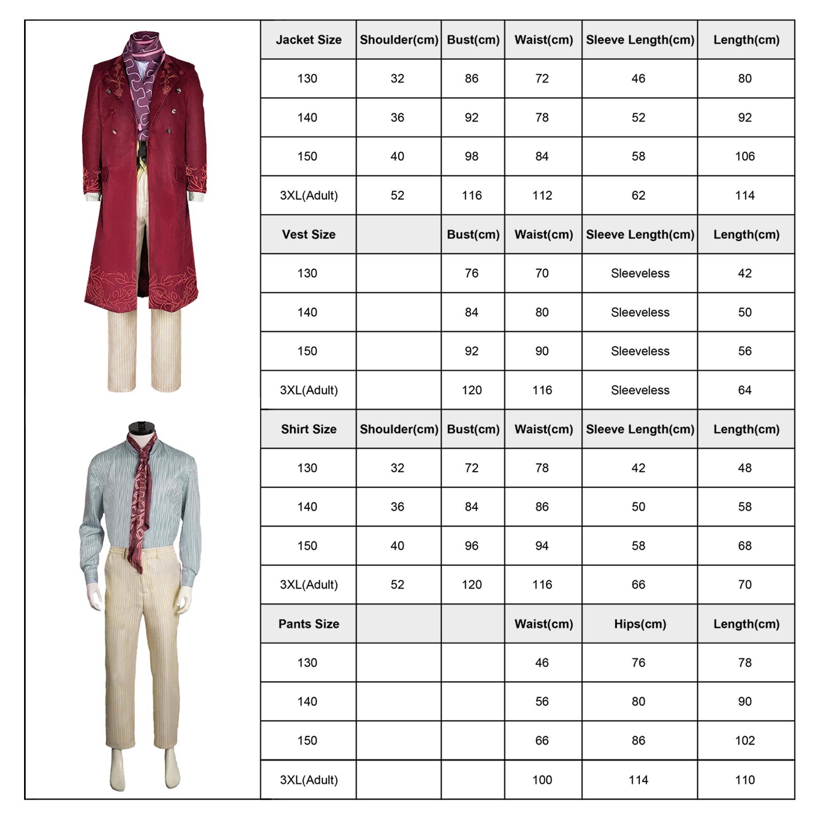 2025 Willy Wonka Charlie and the Chocolate Factory Cosplay Book Week Men Costume