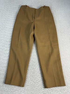 Marni Dress Pants Womens 40 Brown Wool Twill Straight Leg Lined Made In Italy