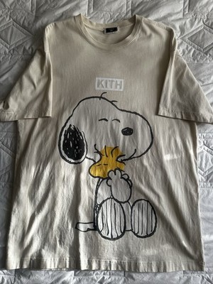 KITH x Peanuts Snoopy and Woodstock Vintage Shirt Medium Sanddrift