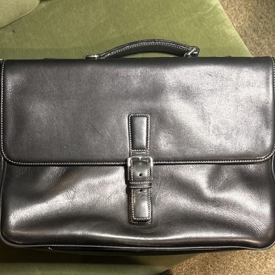 バッグ COACH 2way leather briefcase business A4 COACH Black Leather Briefcase/Laptop bag with buckle top handle | eBay