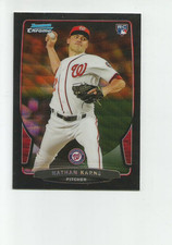 2013 BOWMAN CHROME DRAFT BLACK WAVE REFRACTORS #3 NATHAN KARNS