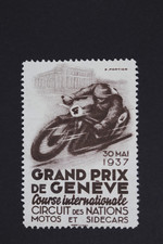 1937 GRAND PRIX DE GENEVE COURSE INTERNATIONALE STAMP MNH