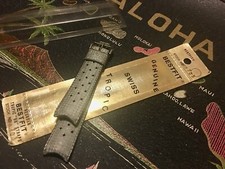 LAST ONE Grey curved ends 18mm Genuine Tropic Swiss dive watch band in package