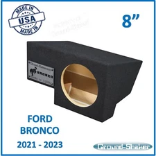 Fits 2021 - 2023 Ford Bronco Truck 8" Single Sealed Sub Box Subwoofer Enclosure