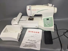 Singer Futura CE-250 Sewing Machine W/ Embroidery Accessory Please Read (5A)