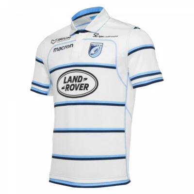 171/61 Macron Maillot Homme Match À L’Extérieur Cardiff Blues 2018 WM Rugby - Photo 1/4