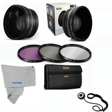 52MM Wide Angle Lens MACRO  UV CPL FLD FILTER KIT FOR NIKON D3000 D3100 D3200