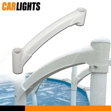 White Short Handrail for Above Ground Swimming Pool Step