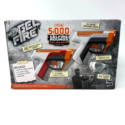 Nerf Pro Gel Fire Dual Wield 2-pack with 5000 Gelfire Rounds Open