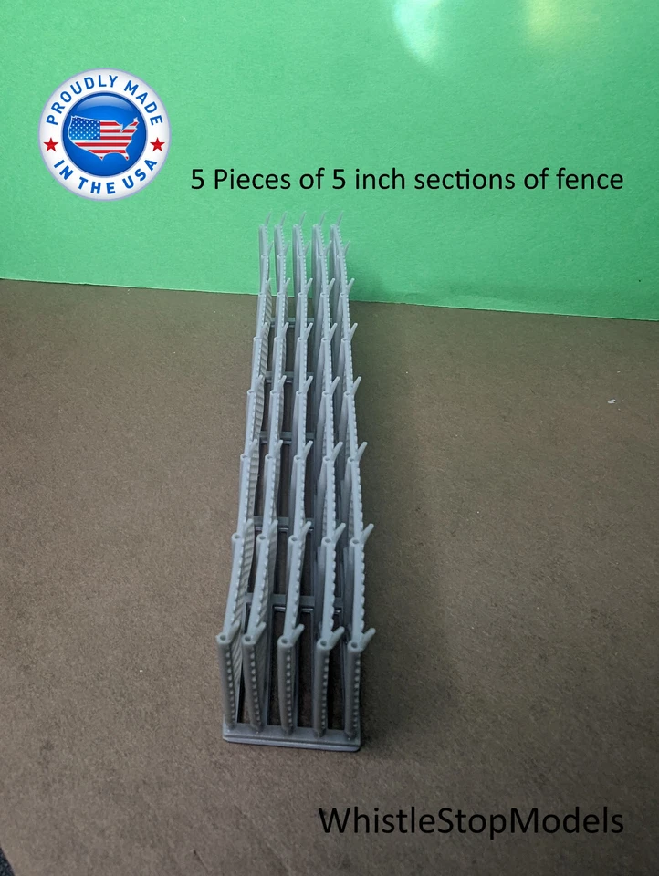 Z scale 12 ft tall ChainLink fence 5 pcs - Image 4 of 4