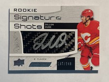 2018-19 UD Engrained Rookie Signature Shots DILLON DUBE 197/249 Auto #RSS-DD