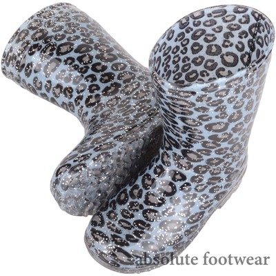 Kinder Mädchen Slipper Wasserdicht Leopardenmuster Regen Schnee Gummistiefel