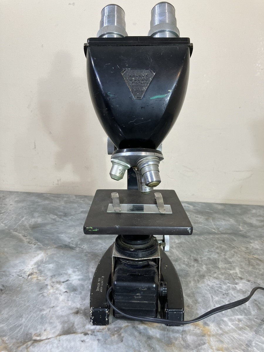 Vintage Bausch And Lomb Binocular Microscope 2.8x 10x 43x | eBay