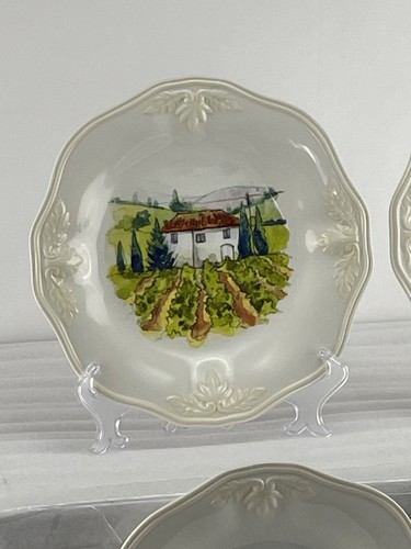 Set of 4 Vintage Lenox Butler's Pantry Tuscan Sun Accent Plates 10” X 10” - Picture 6 of 14