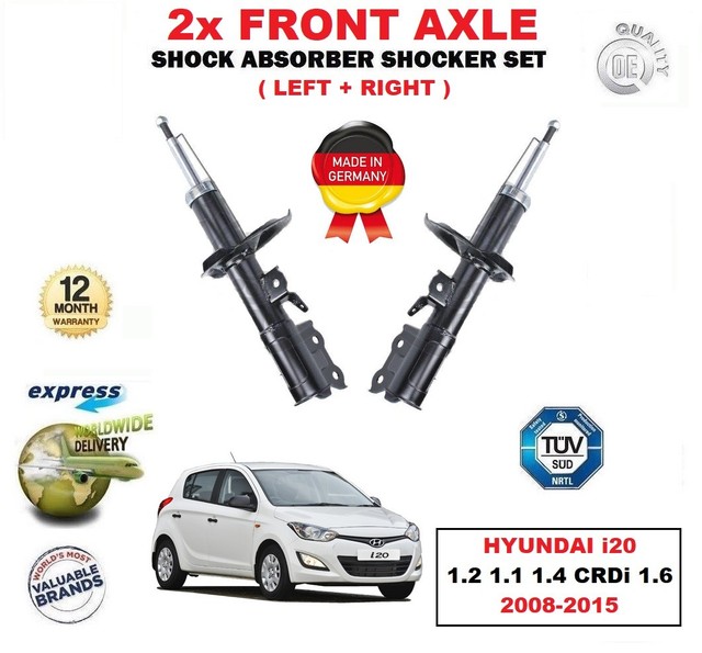 FOR HYUNDAI i20 1.2 1.1 1.4 CRDi 1.6 20082015 FRONT LEFT RIGHT SHOCK