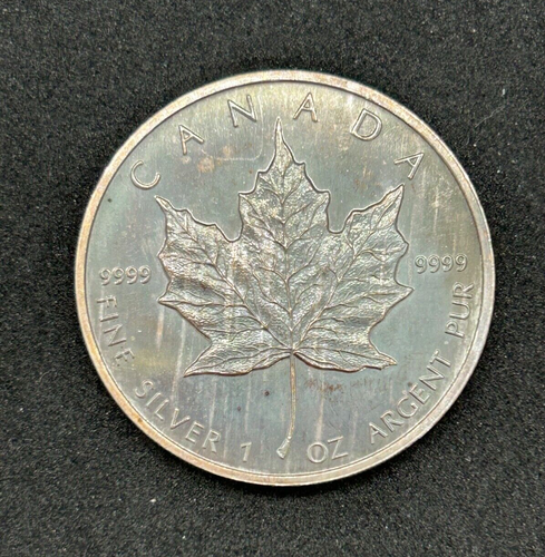 1988 Elizabeth II Canadian $5 Dollar - .999 1 oz Silver Maple Leaf - Picture 2 of 2