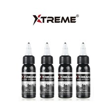 Xtreme Ink GRAYWASH 4-Pack Shade Set 1-oz Tattoo Shading Ink Pigment Made in USA