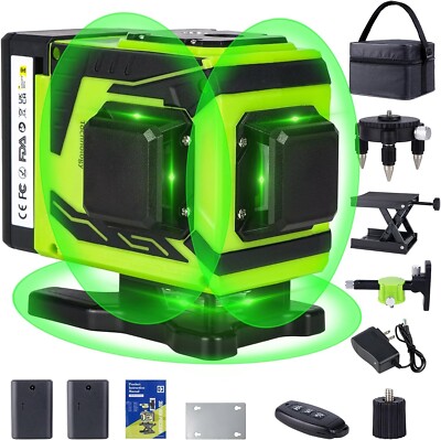 Laser Level with Self-leveling-Level Tool Accurate 3x360° Cross Line Laser