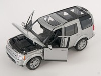 Blitz Versand Land Rover Discovery 4 Silber 1:24 Welly Modell Auto Neu Ovp Box