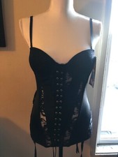 Seven til Midnight L Style 9574 Black Color Corset And thong